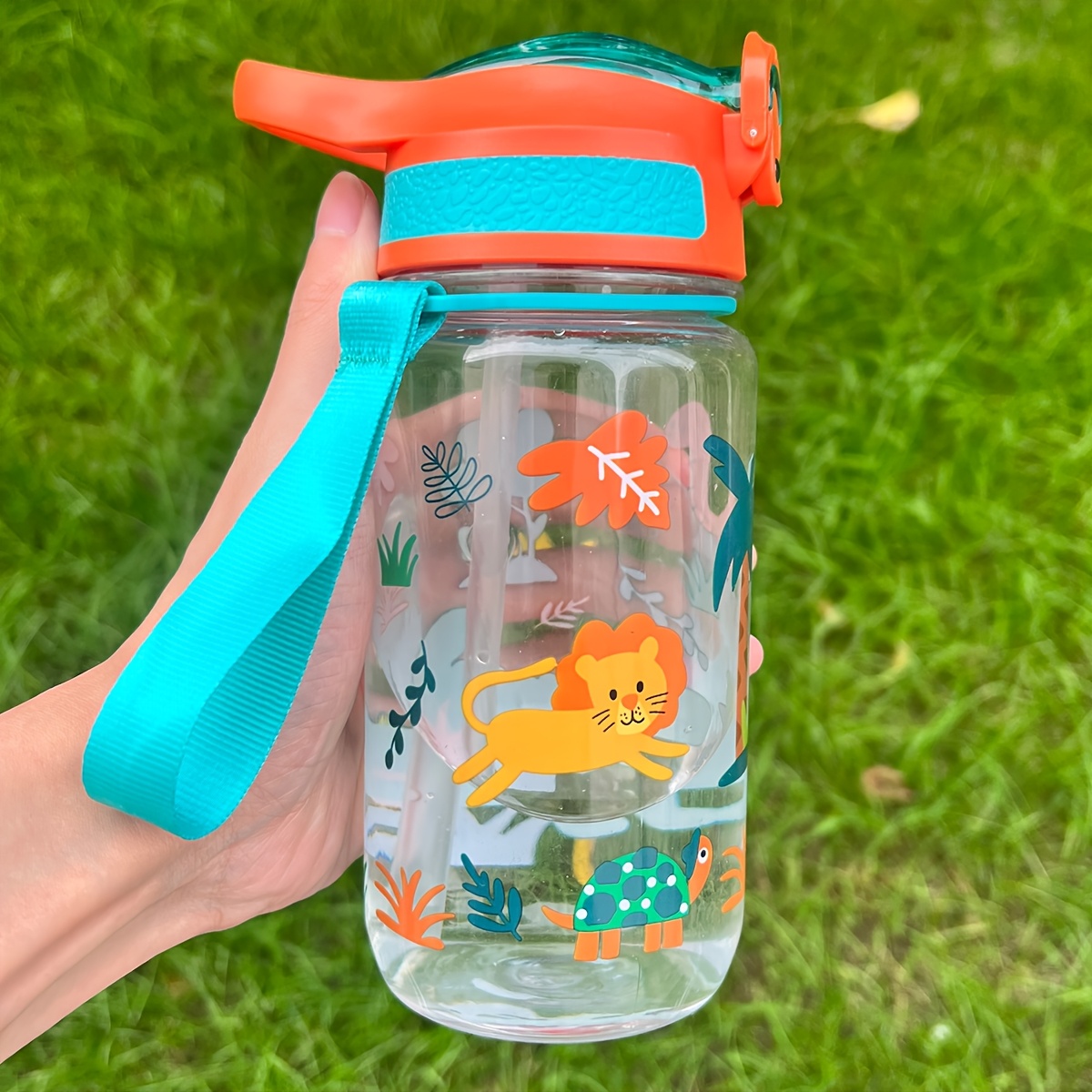 Cute Cartoon-themed Straw Cup With Lid - Pvc-free, Perfect For Sports And Outdoor Fun, An Ideal Gift For Halloween, Christmas, Or Birthdays