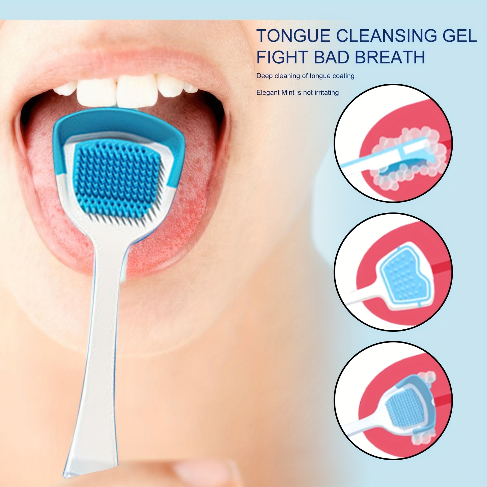 EELHOE Complete Tongue Cleaning Kit with 50g Gel & Tongue Scrubber - 12-Hour Fresh Breath, Daily Oral Care System, 12-Hour Long-Lasting Mint Taste, Plaque & Removal, Ideal Christmas & Thanksgiving Dental Hygiene Gift - Image 8
