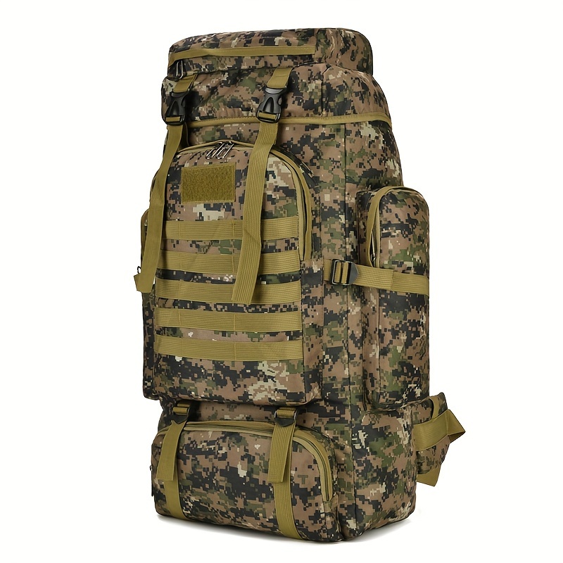

80l Waterproof Backpack For Outdoor Training, Camping, Hunting, And Trekking With Molle System