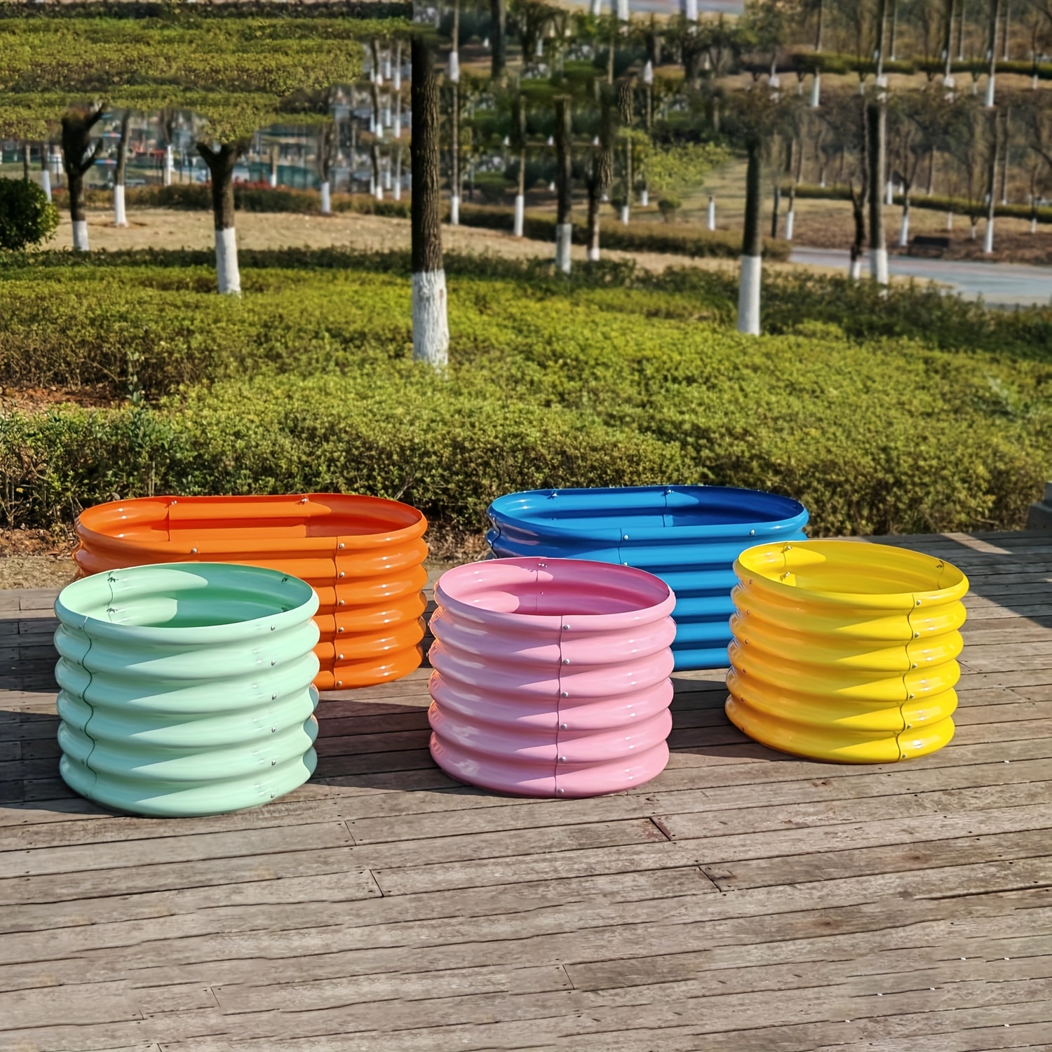 Potager Surélevé Jardinière Surélevée UDPATIO 240x60x90cm - Bac Métal 1296L Potager Balcon Potager Surélevé 240cm