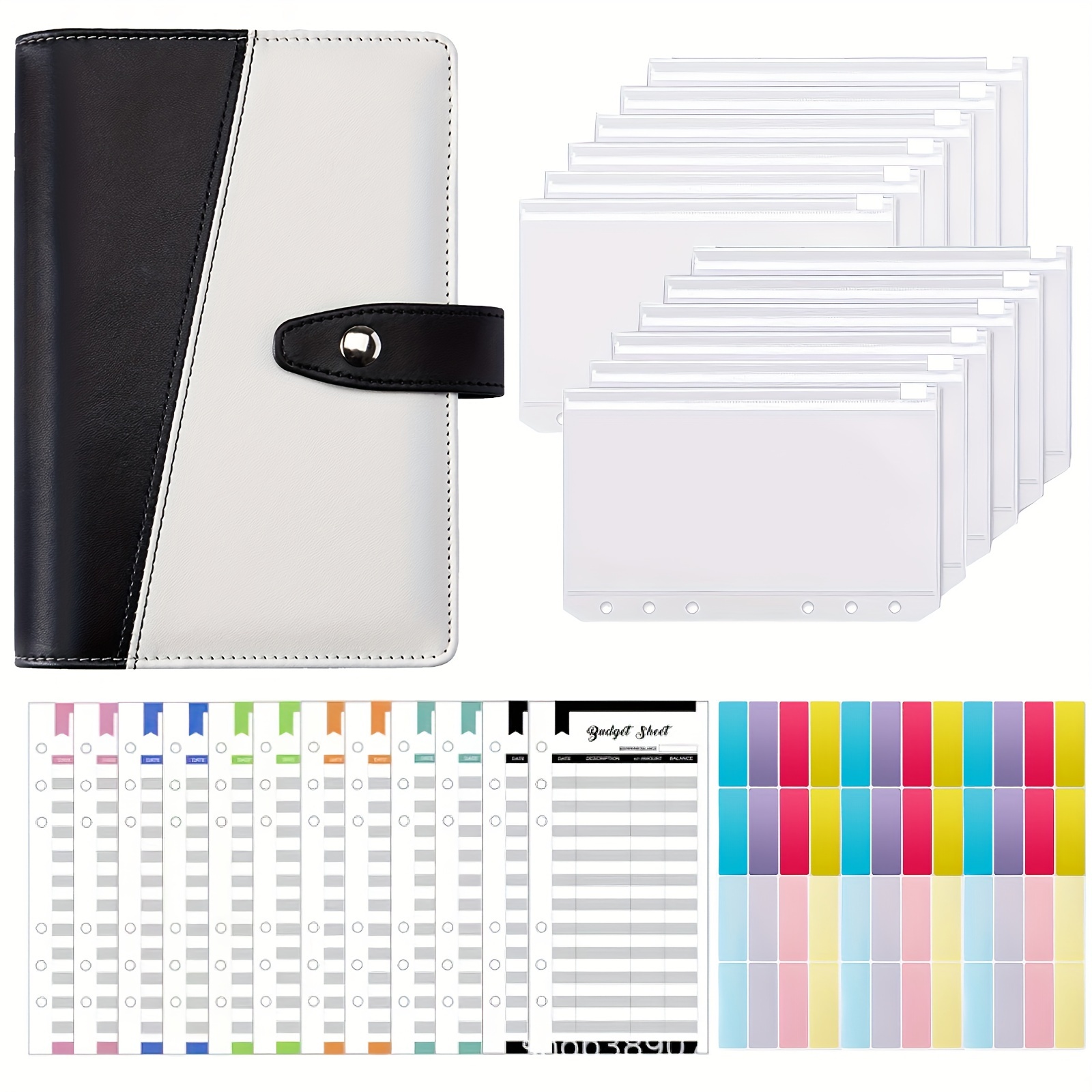 

Budget Binder, Cash Envelopes For Budgeting, A6 Budget Binder With Zipper Envelopes, Budget Binder For Budgeting With 12pcs Budget Planner With Cash Envelopes