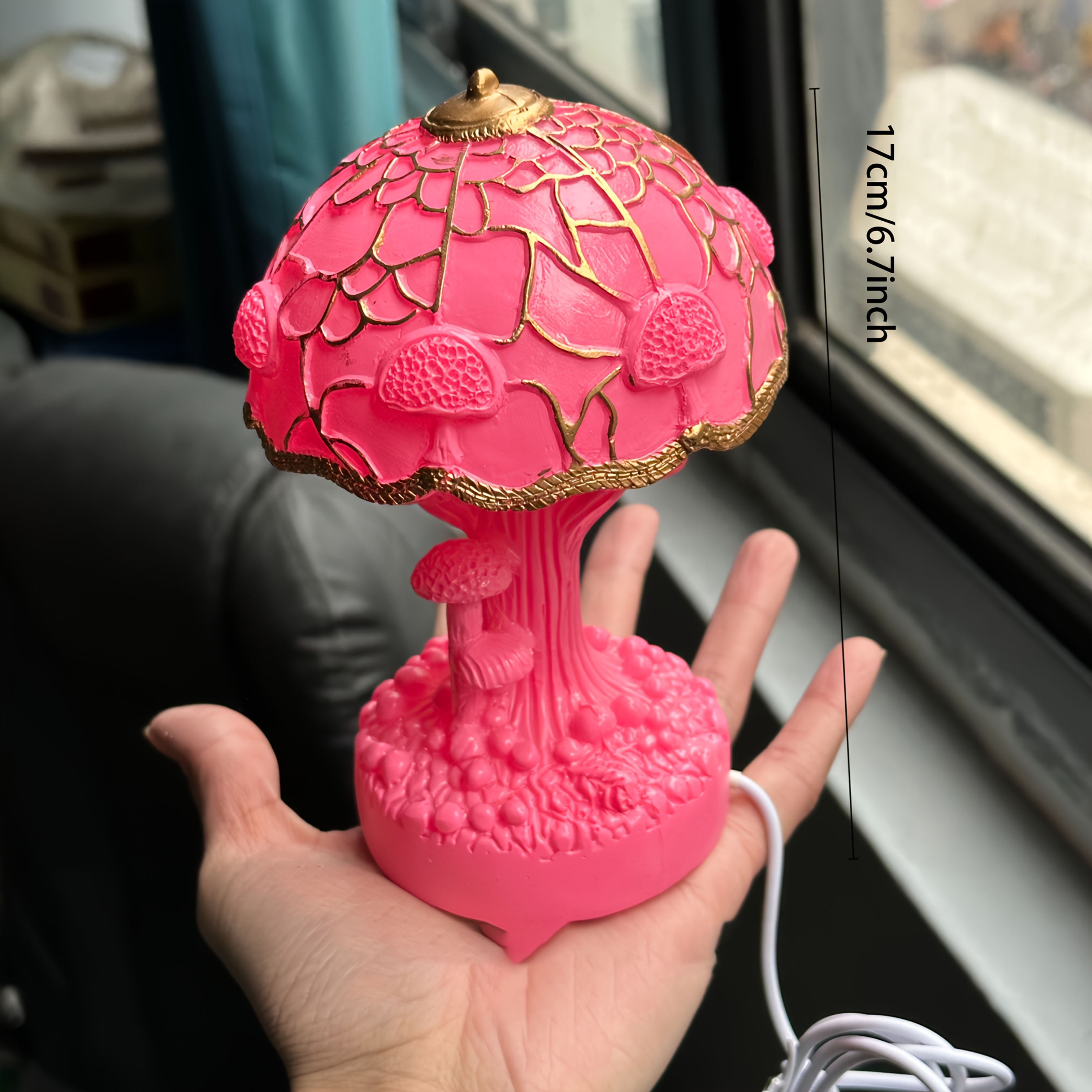 TEMU 1pc Mushroom Desktop Light, Craft Statue Light, Luminous Mushroom Light, Usb Powered Led Night Light, Home Decoration, Holiday Atmosphere Light,
