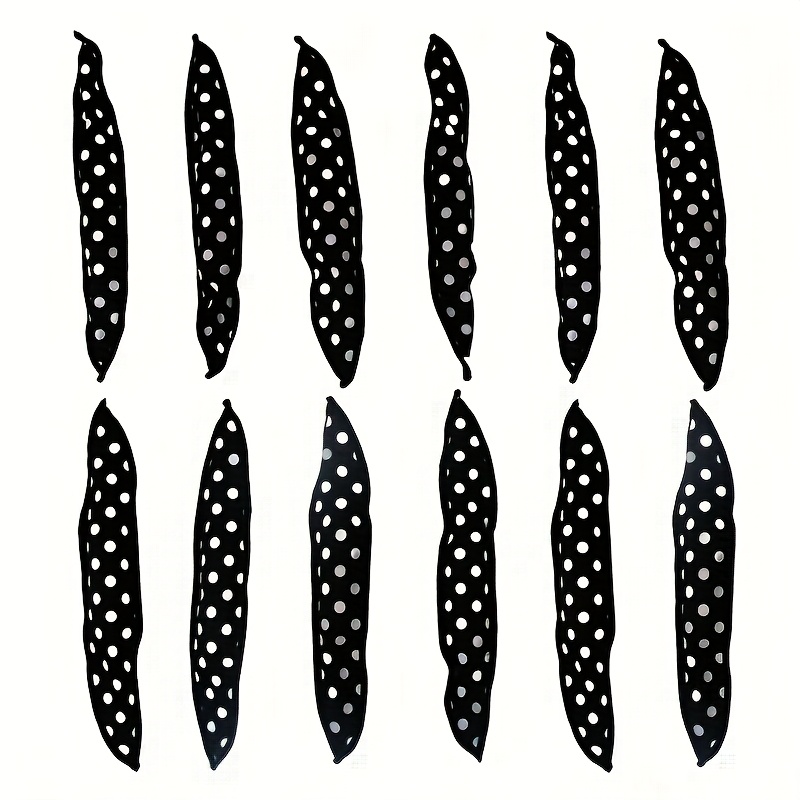 TEMU 8/12pcs/set Flexible No Heat Hair Curlers Foam Overnight Sleeping Hair Rollers For Women Polka Curlers For Natural Diy Sponge Hair Styling