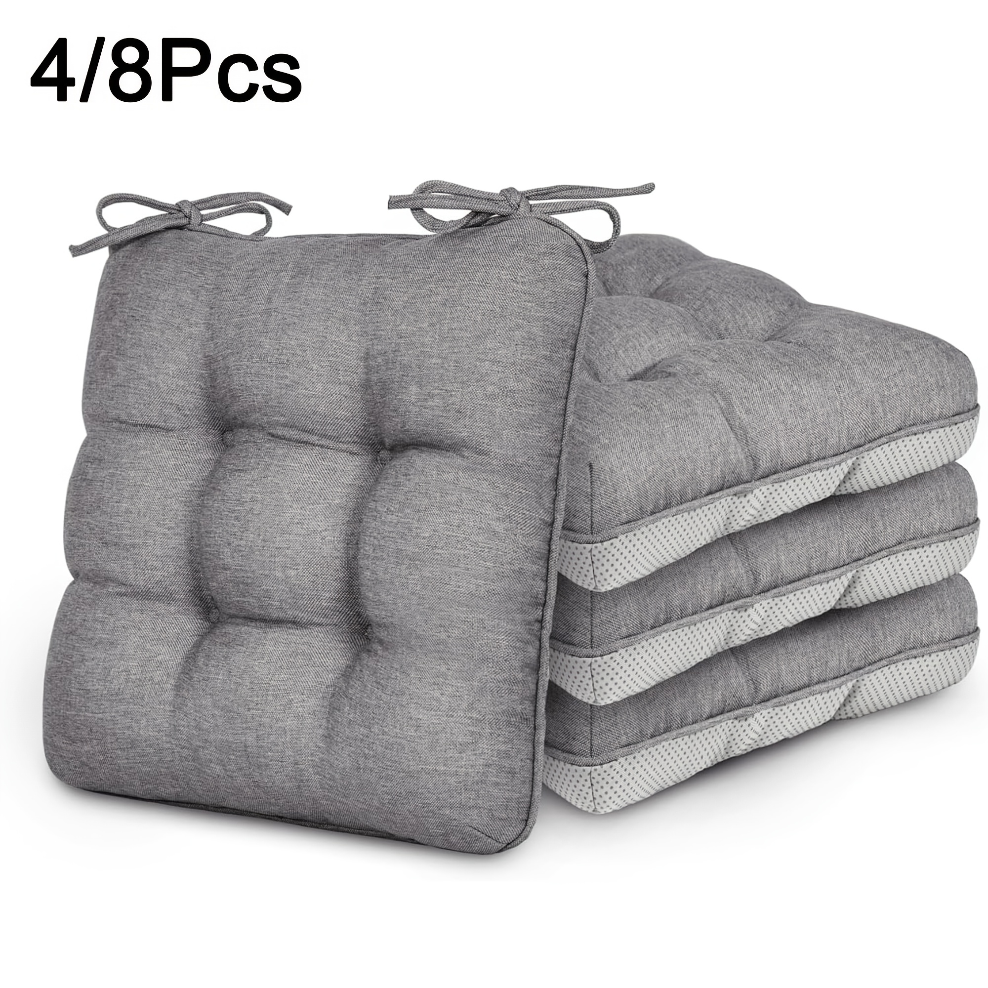 new year 4 8pcs memory foam chair cushions m l size   outdoor indoor chair pads for dining chairs 4 8 pack seat cushions for kitchen dining room office patio chair