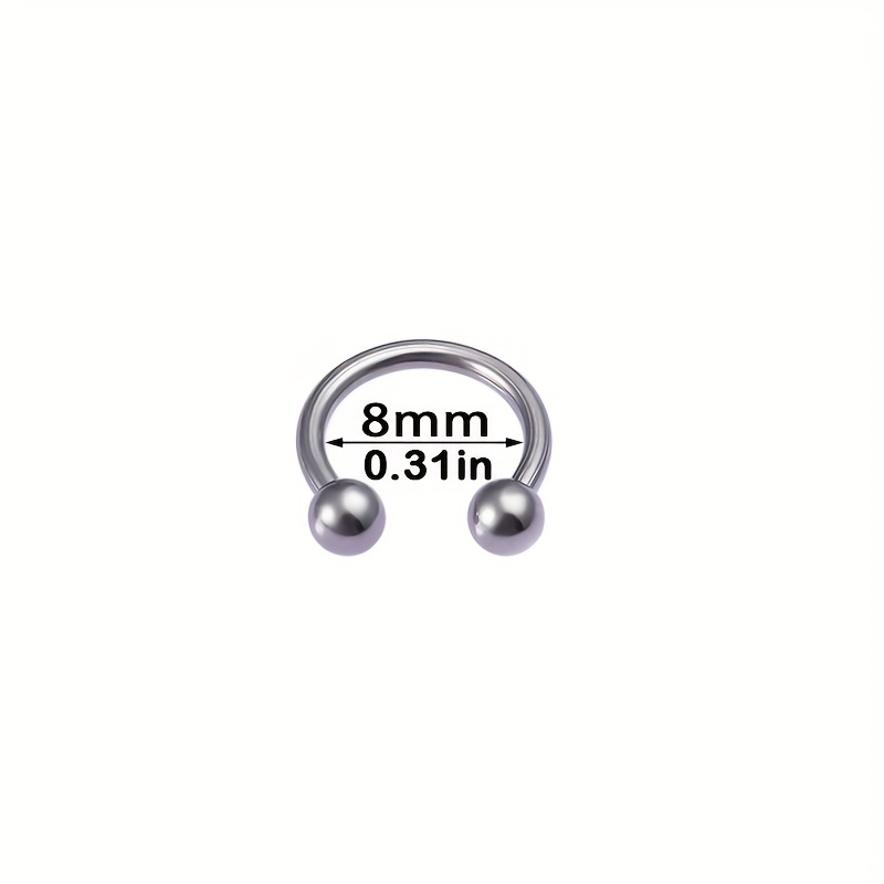 1pc G23 Titanium Nose Ring Septum Piercing Hoop Earrings Circular Horseshoe Lip Eyebrow Bcr Ear Stud Cartilage Tragus Helix Body Jewelry