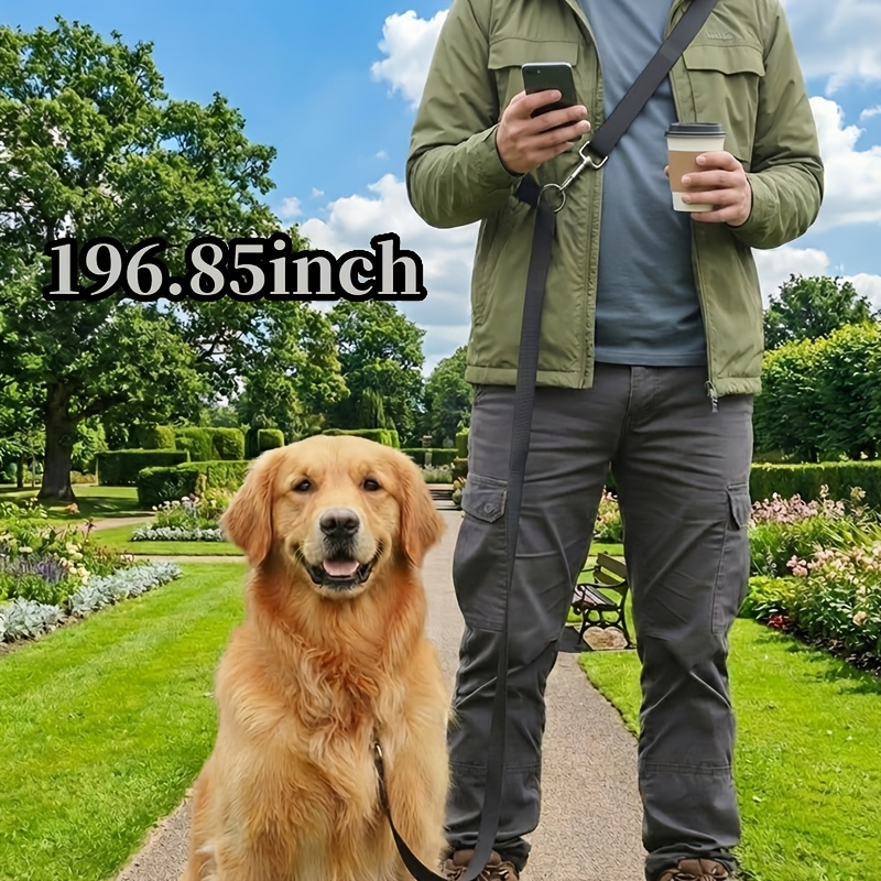 Image of 118.11inch And 5 Meters Dog Leash Multifunctional Dog Training Traction Rope Double-end Traction Rope, Suitable For Walking, Jogging, Running, Training Small To Large Dogs, Hands