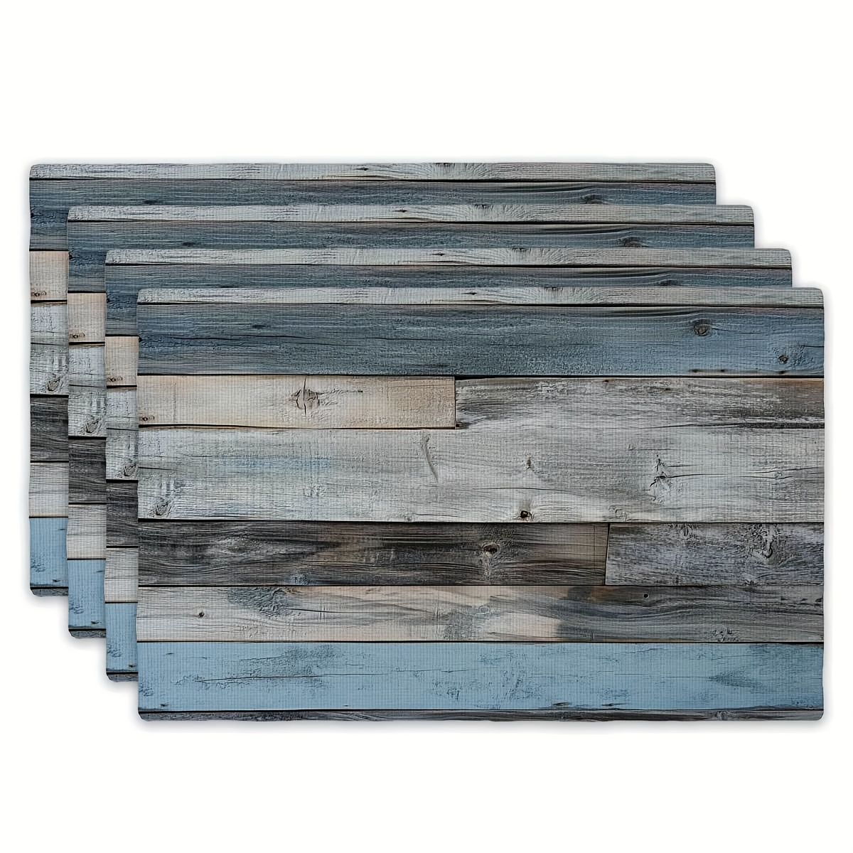 4er Set Rustikale Holzoptik Tischsets Für Esstisch Und Garten_voghion.com