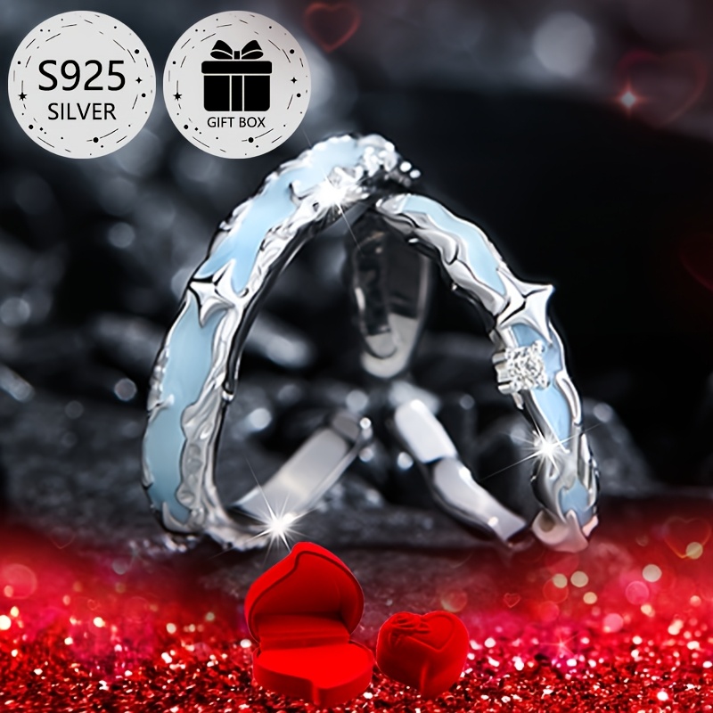 Enamel Starry Night Glow Engagement Rings