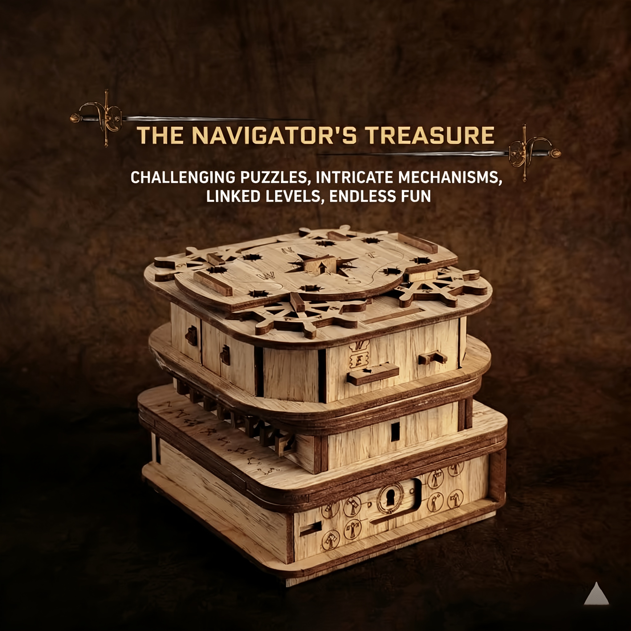 High Difficulty 3D Wooden Mechanical Multi-Layer Puzzle Secret Box