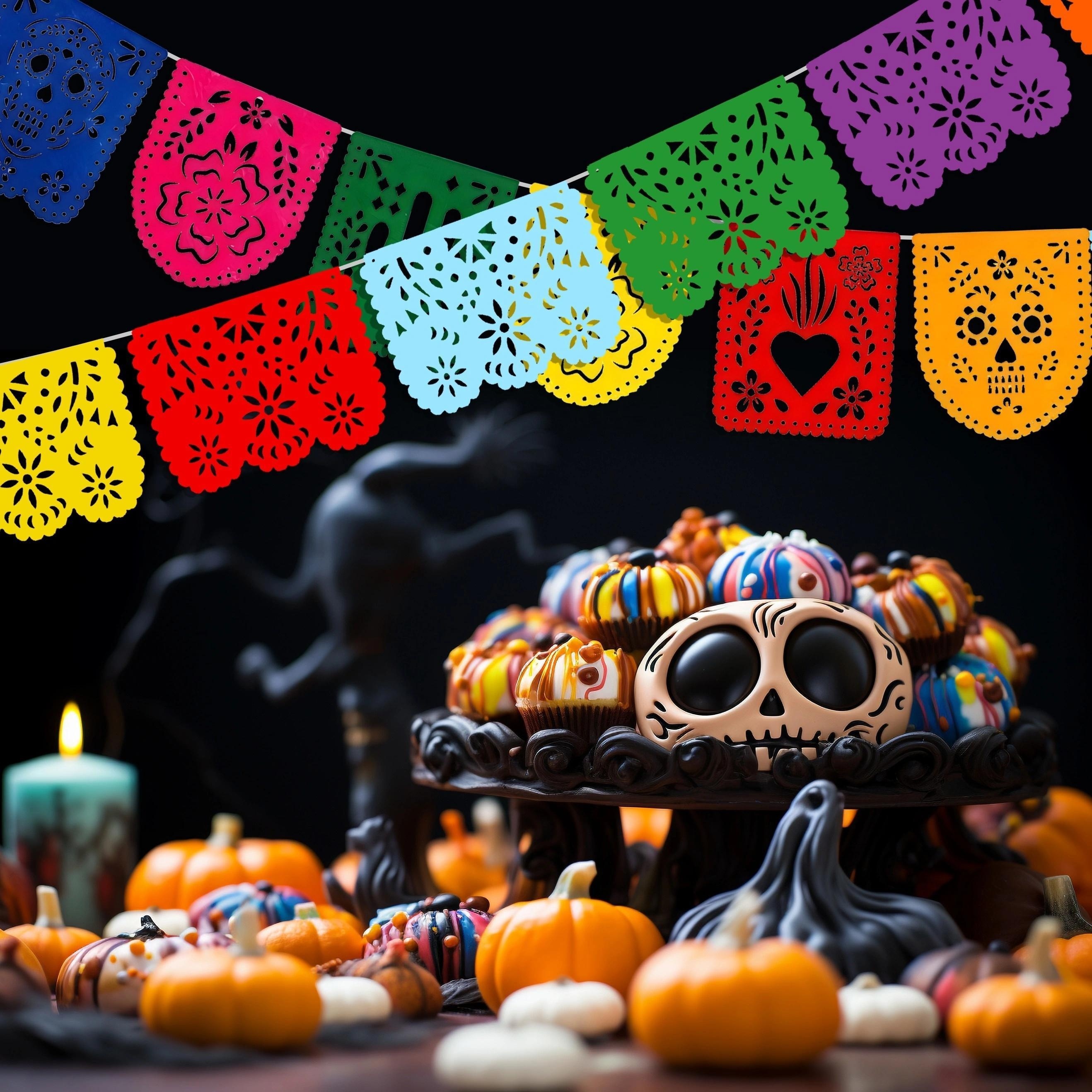 

2pcs Day Of Fiesta - Mexican Decorations For Halloween & De , & , For & , No Needed