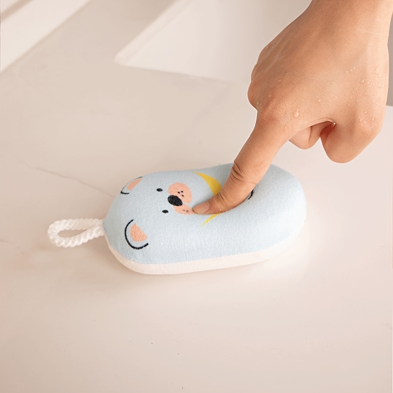 2pcs Soft Cat Shaped Bath Sponges, Gentle Exfoliating