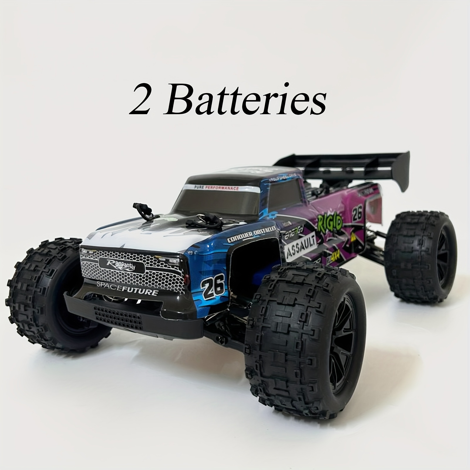 TEMU Flypear 4wd Brushless Rc Car, 60+km/h All Terrain Off-road Truck, Aluminum Alloy Chassis, 2.4ghz Remote Control, Supports Vehicles , Three-wire