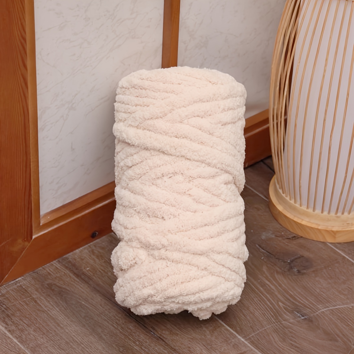 Chunky Chenille Yarn, 18oz/1.1lb Super Bulky Thick Giant Tubular Yarn, Soft Fluffy Arm Knitting & Crochet Yarn For Beginners, Diy Blanket, Pet Bed, Home Decor