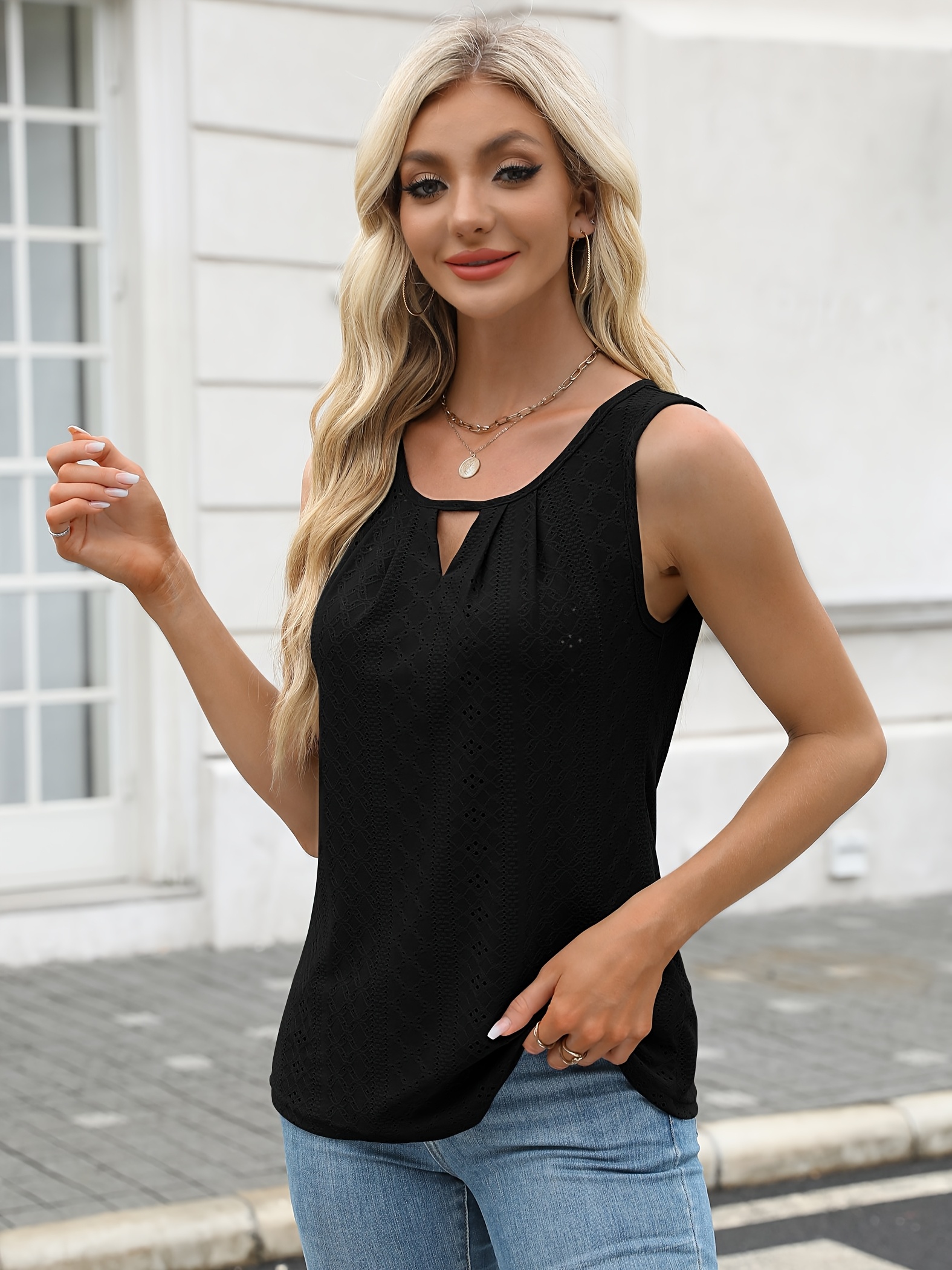 Business Casual Tank Tops For Work Womens Two Piece Summer Tank