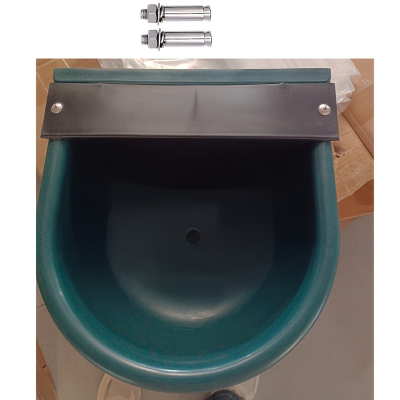 TEMU Durable Automatic Livestock Water Bowl With 2 Extension Screws, Suitable For Horses And Livestock, Floating , Ideal For Hydrating Cattle, Sheep,
