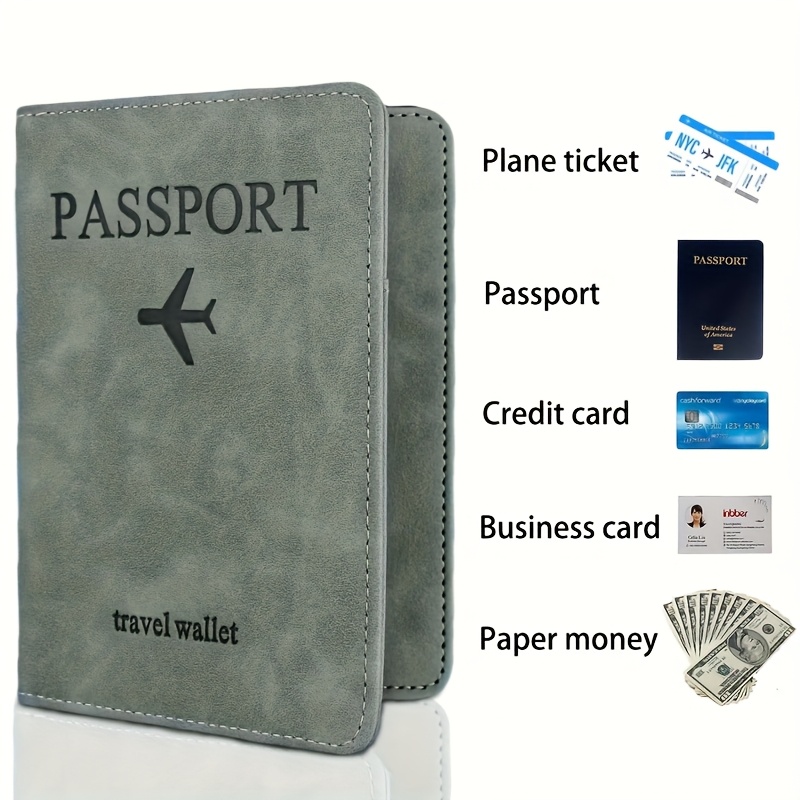 1pc Stylish RFID Passport Holder with Multi-Functional Travel Wallet and Cute Card Holder
