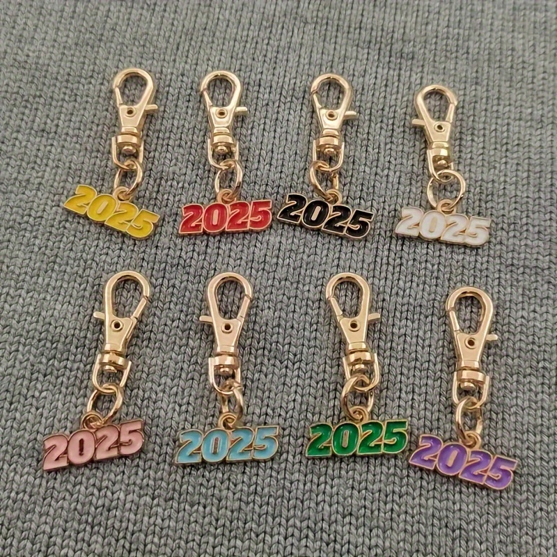 

2025 New 's Keychain Set - 8pcs Alloy Metal , Accessories For & Phones