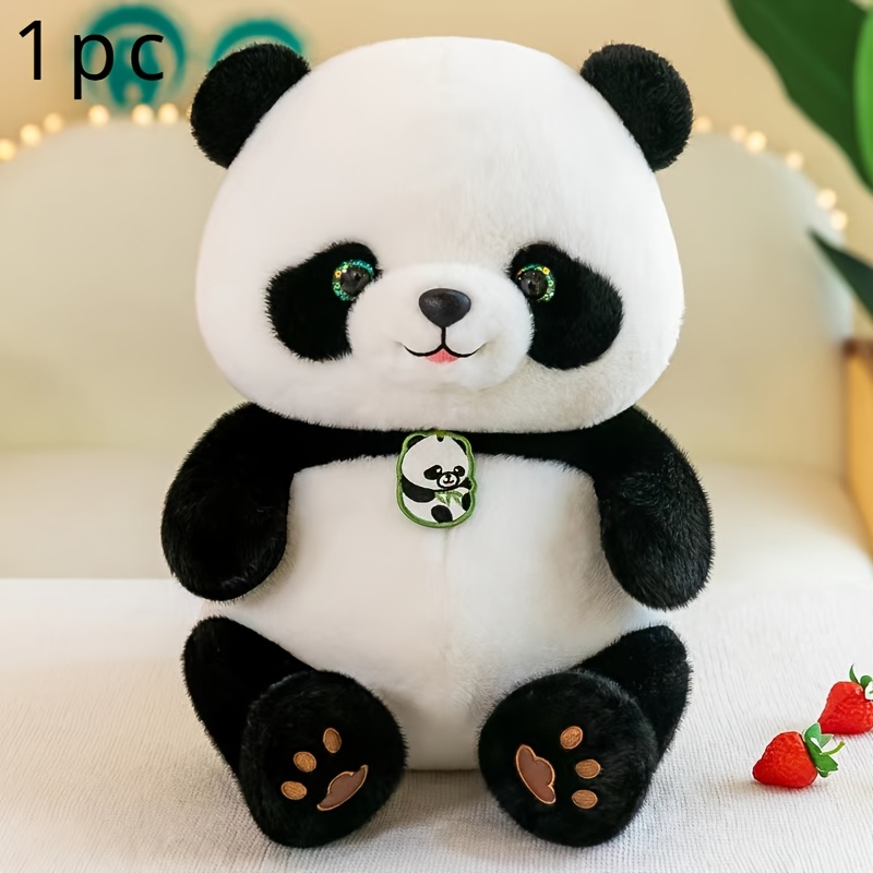 1pc 2pcs 10 24inch cute panda plush toy soft polyester   gift for teens ideal for room decor halloween christmas and party decorations