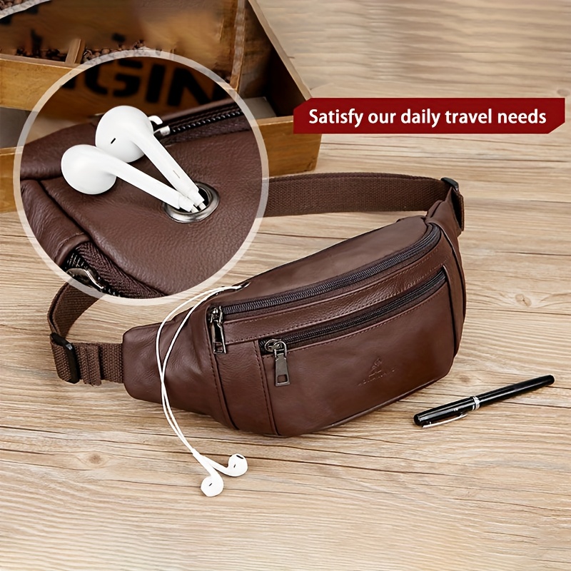 PU Leather Belt Phone Pouch Men