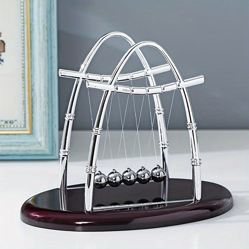 Pendule de Newton Berceau Balle d'Equilibre Jouets pour Enfants Adultes  Physique Science Ornements Éducatifs Cadeau (#2)