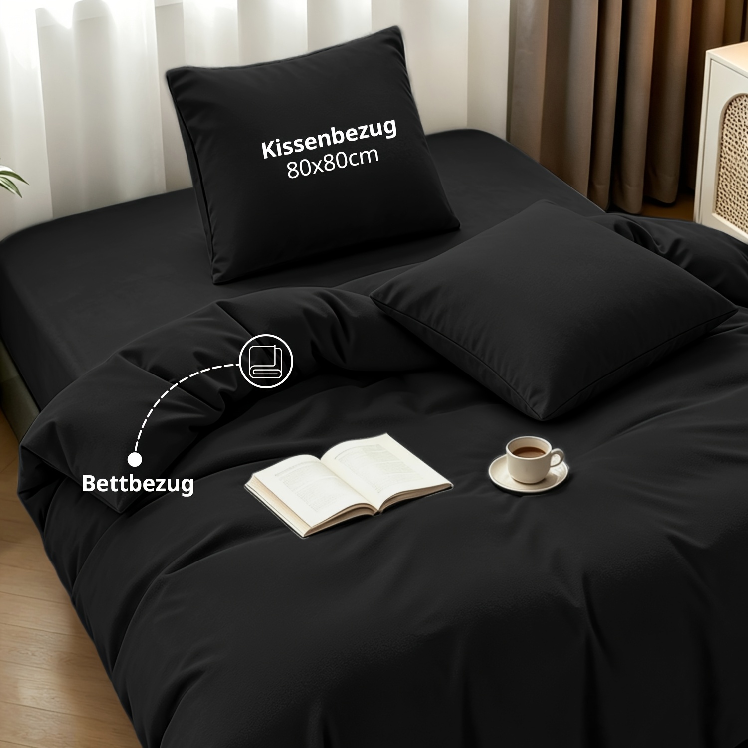 Image of Luxury 2/3pcs Cotton Flannel Biber Duvet Cover Set, Brushed End Winter Bedding With 1/2 Pillowcases, Ultra Soft, Cozy And Warm, Breathable, Skin-friendly, , Machine Washable