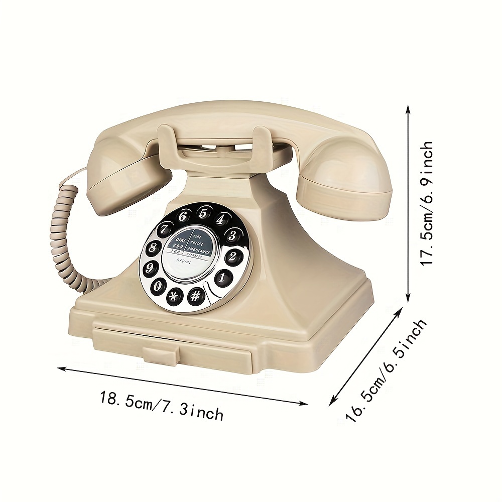 Vintage Corded Phone, Old Fashioned Phone store with Volume Control, Retro