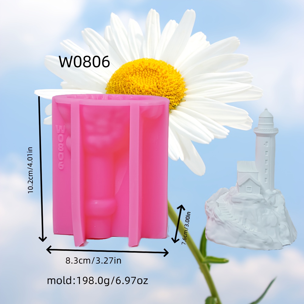 Image of Resin Casting Molds The Lighthouse On 3d Decorative Silicone Mold Candle Silicone Mold Gypsum Decorative Silicone Mold Home Decoration Epoxy Resin Mold W0806