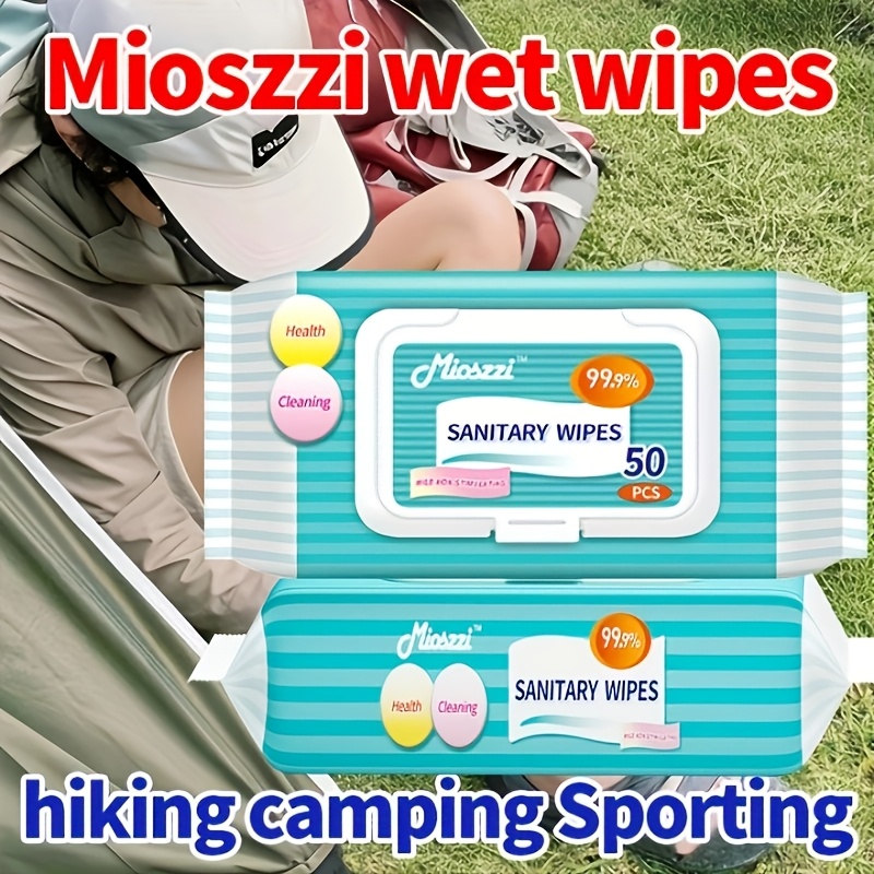 Mioszzi Sanitary Wipes Fragrance-Free Ultra-soft For Hiking Camping Outdoor Sport And Daily Life, Travel Size Non-woven Fabrics Cleaning Wet Wipes-15Pack 750pcs/12Pack 600pcs/6pack 300pcs/3pack 150pcs - Image 8