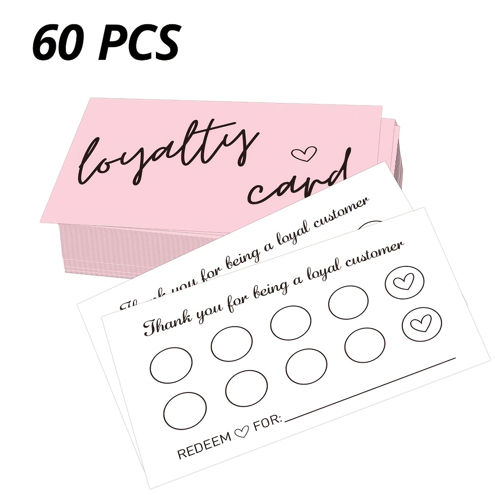 TEMU 60 Handwritten Membership Cards, Blank Discount Promotion Cards, Double-sided Loyalty Thank You Cards, Blank Marketing Strategy Cards, Store