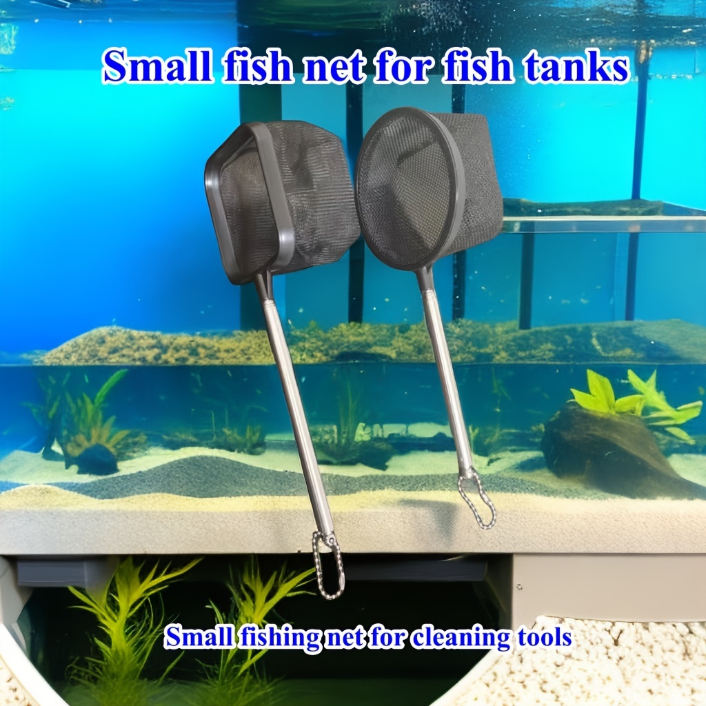 Square Fishing Net Lightweight Nylon Net and Anti-Slip Handle for Aquarium  Fish Tank