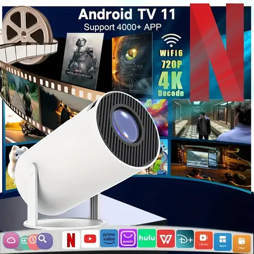 portable video projector supporting mobile phone projection supporting 1080p resolution outdoor portable mini projector suitable for outdoor use office home theater and
