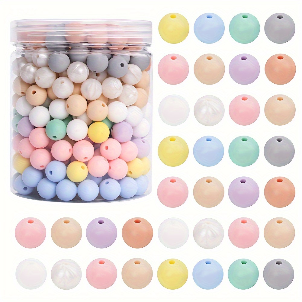 

300pcs 12mm Silicone Mixed Color Round Bulk Beads For Key Chain Necklace Bracelet Jewelry Making Diy Beaded Decors Accessories