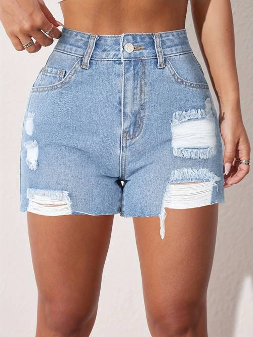 womens casual high waist denim shorts versatile jean for spring summer
