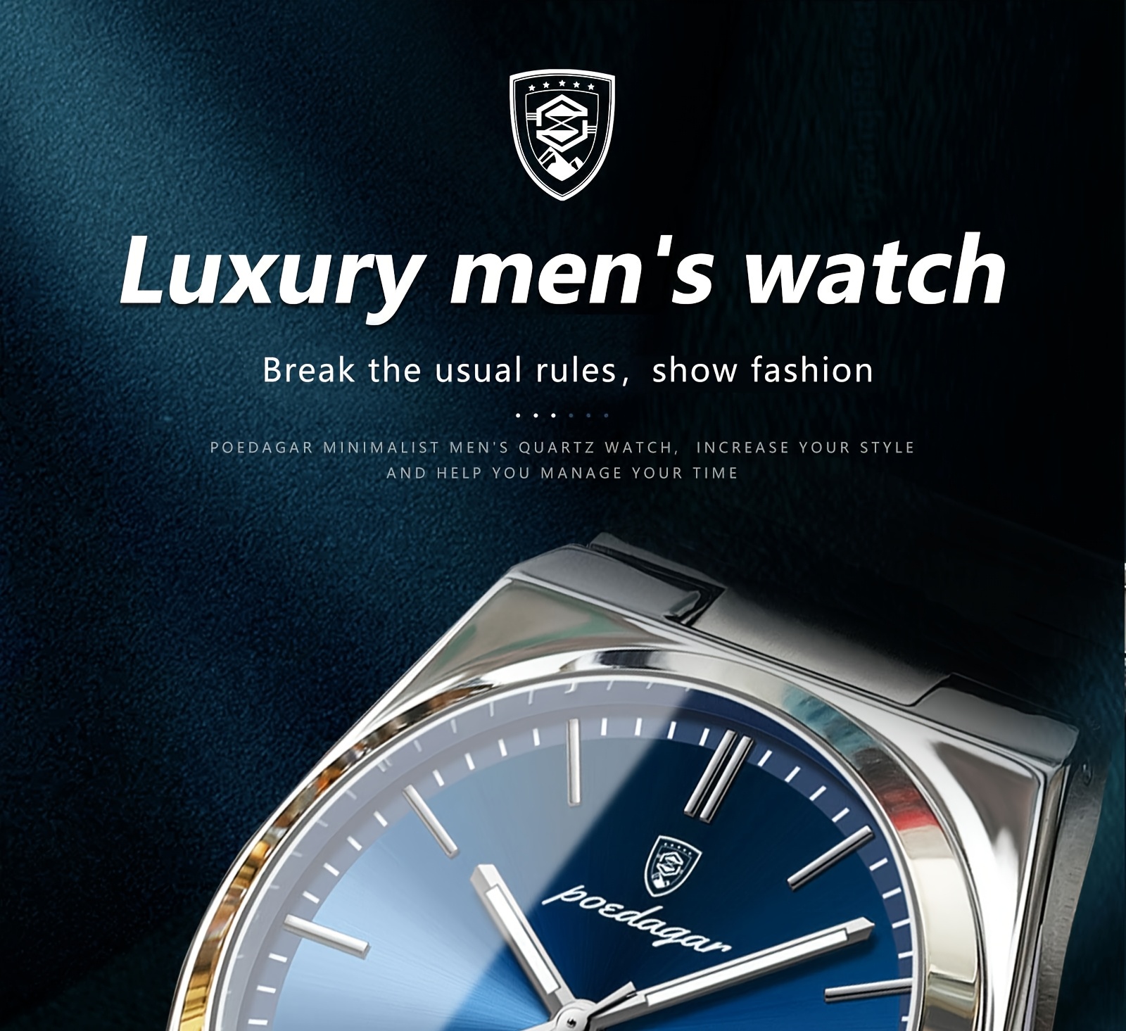  newly designed waterproof luminous calendar stainless steel chronograph watch fashion korean business youth luxury mens quartz wristwatch Product details 0