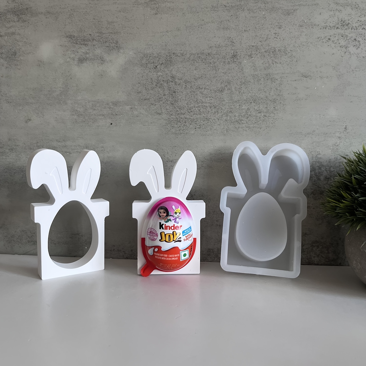 

Easter Bunny Gift Decorative Display Silicone Mold, Diy Decoration With Bunny Ears, Cement Plaster Crafting Mold, Epoxy Resin Casting Mold For Handmade Decor