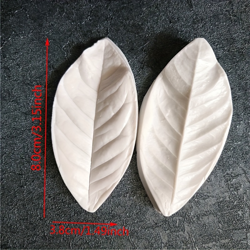 Rose And Leaves And Other Common Leaves Double-sided Texture Silicone Mold Fondant Cake Decoration Mold Kitchen Utensils Baking Tools Wedding Birthday Party Decoration Mold Reusabl