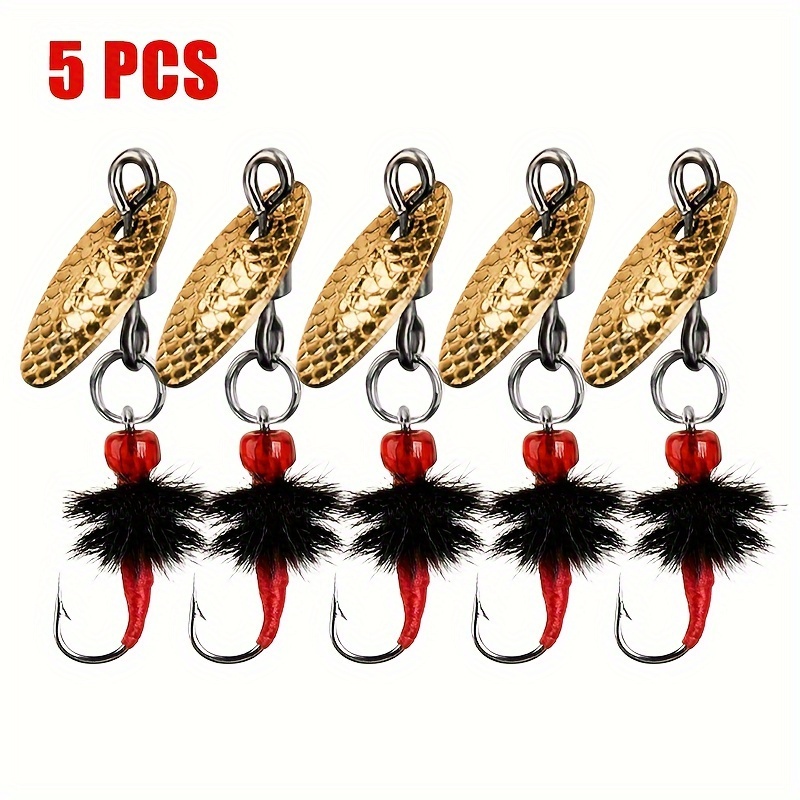 6pcs Sparkling Spoon Lure with Single Hook - 2.8cm/1.1inch, 3g - Ideal for  Trout Fishing and Tackle Enthusiasts