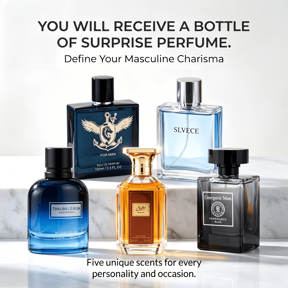 Image of 100ml 1pc Men's Cologne Random Delivery, Assorted Masculine Scents Citrus Aquatic Spicy Notes, Long-lasting Eau De Parfum For Daily Dating Office Use, Versatile Perfume