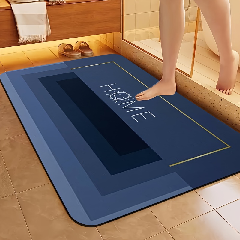 1pc diatomite bath mat minimalist   with decorative print pattern quick dry non slip absorbent floor mat for bathroom shower laundry room bedroom doorway rv kitchen bathroom rugs non slip bathtub mat bath matts for bathroom small bath mat bathroom doorway mat kitchen floor mat   mat contemporary decor rubber backing absorbent fabric       modern households practical   Product details 2