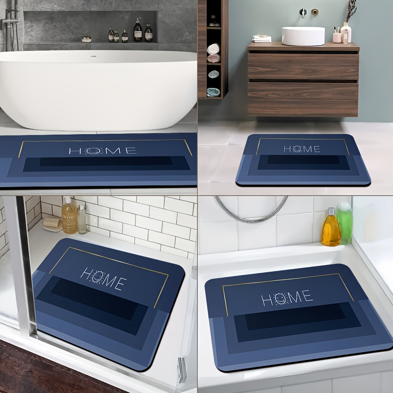 1pc diatomite bath mat minimalist   with decorative print pattern quick dry non slip absorbent floor mat for bathroom shower laundry room bedroom doorway rv kitchen bathroom rugs non slip bathtub mat bath matts for bathroom small bath mat bathroom doorway mat kitchen floor mat   mat contemporary decor rubber backing absorbent fabric       modern households practical   Product details 8