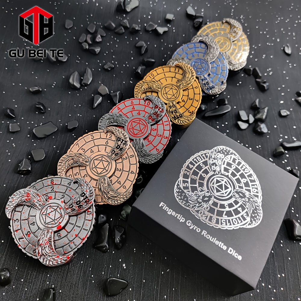 

Gubeite, 7-in-1 Gyro Roulette Dnd Dice, Metal Dice Set Dice , Gyro For Roleplaying Table