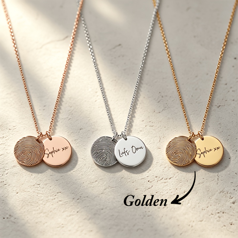 Personalized Stainless Steel Fingerprint Necklace