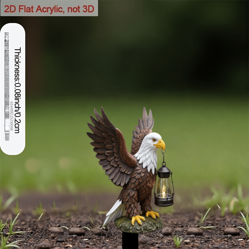 E-shop 2D Flach, [2D Flach] 2D Flach - 1 Acryl-Pflanzenständer mit Spitze | Adlerstatue mit Laterne, zur Dekoration von Innenhöfen Blumentöpfen,