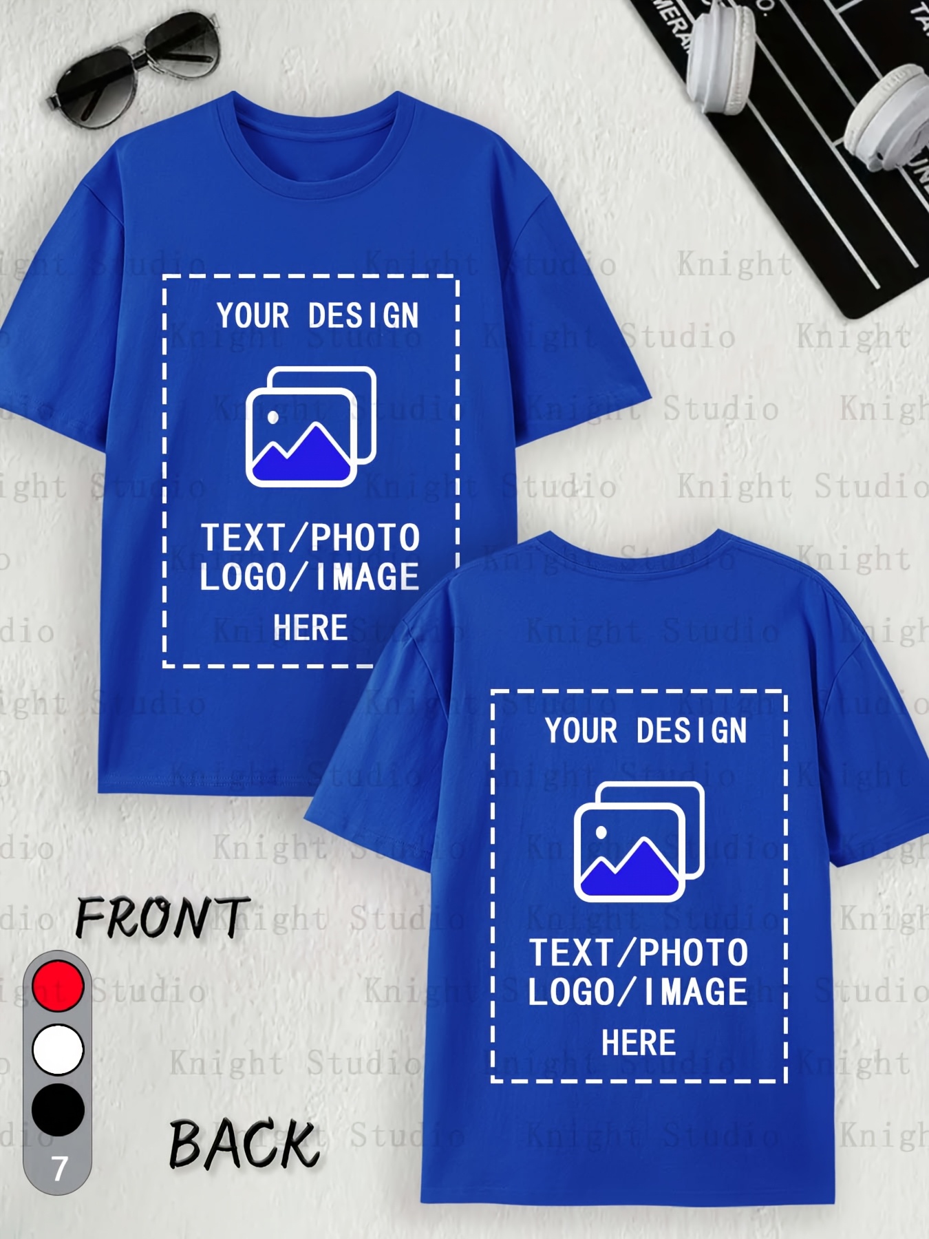 Custom T-Shirt Design Your Own - Add Photo Logo Text Front & Back, Unisex Cotton Tees