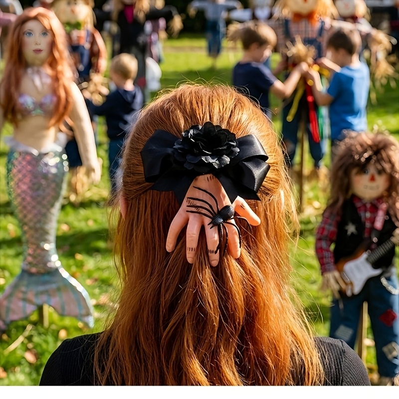 TEMU Nouvelle Mode Décoration d'Halloween Noire Pince à Cheveux Fausse Main Brisée, Sacs à Linge