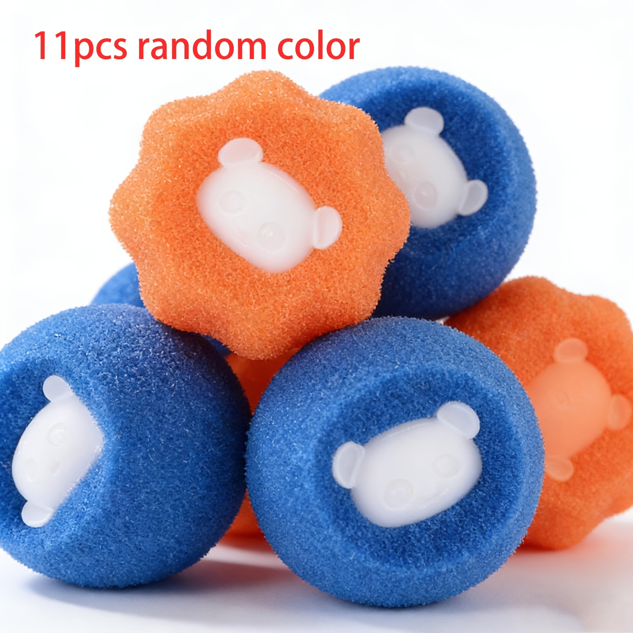 Image of Random 11pcs Pet Laundry Balls, Non-electric Washing Machine And Dryer Ball Clips, Reusable Laundry Cleaning Balls, Anti-clogging Technology, Safe For All Washing Machines/dryers, Ideal For Pet Owners