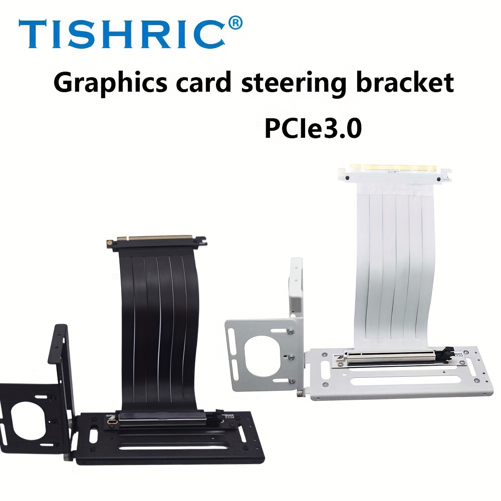 

Tishric 20cm X16 Riser Cable With Holder - Flexible Graphics Card Extension For Gpu