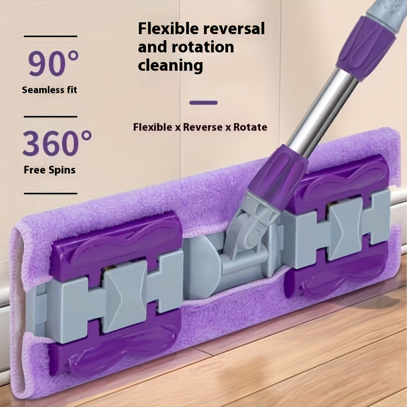 versatile wet dry floor mop with reusable microfiber pad stainless   handle ideal for home cleaning details 2