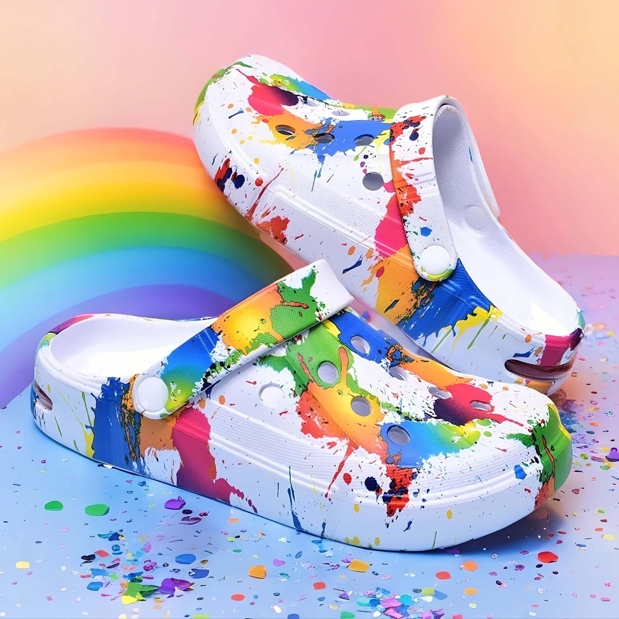 pair unisex couple's slip sneakers printed unique Temu Germany