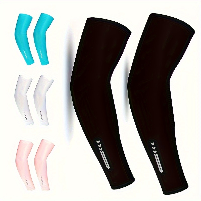 

1 Pair Solid Color Arm Sleeves - Sports Sleeve For Football, Golf & Volleyball